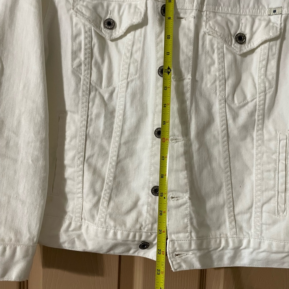 Lucky Brand White Denim Trucker Jacket
